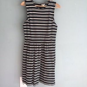 J. Crew Striped Ponte Dress